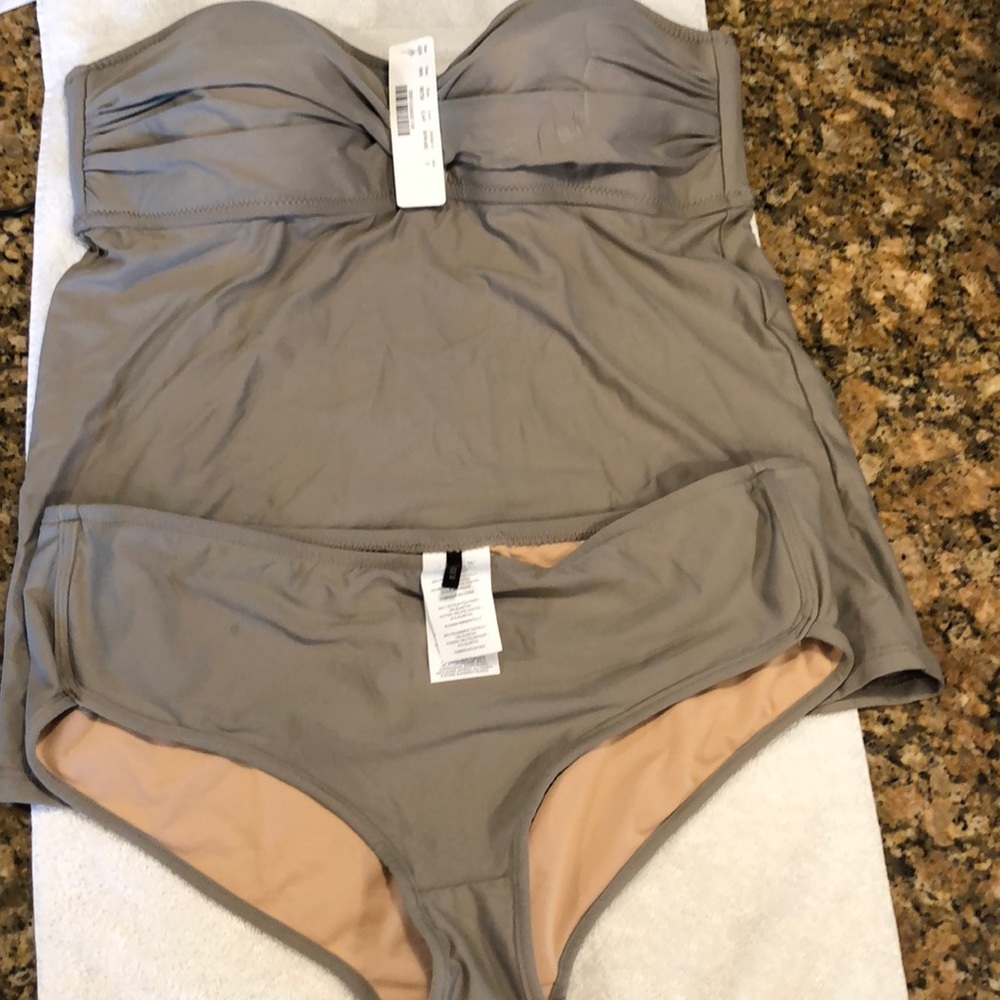 Olive green 2piece J Crew swim suit